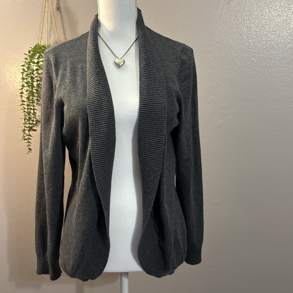 Faded Glory Gray Open Front Blazer